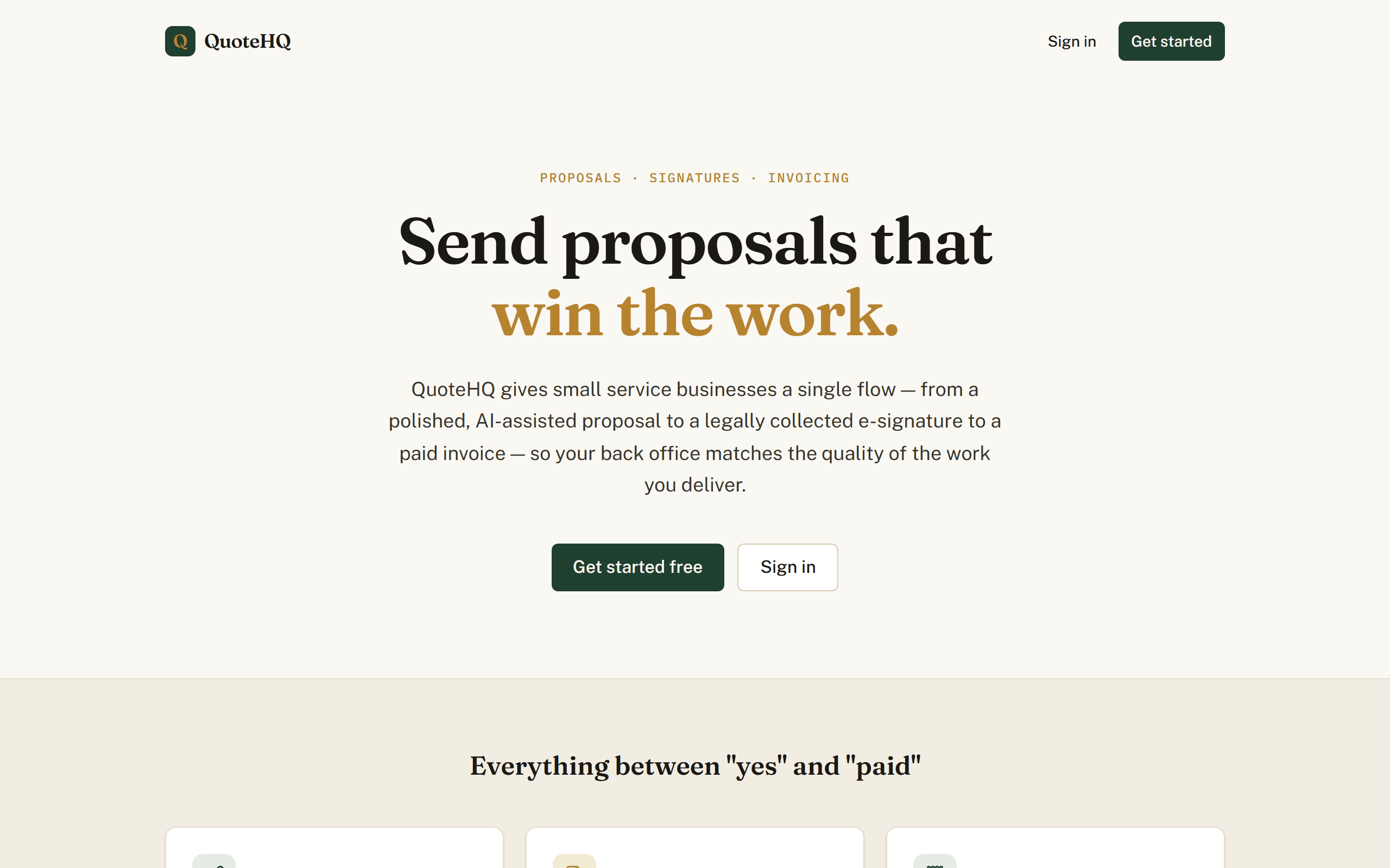 QuoteHQ preview